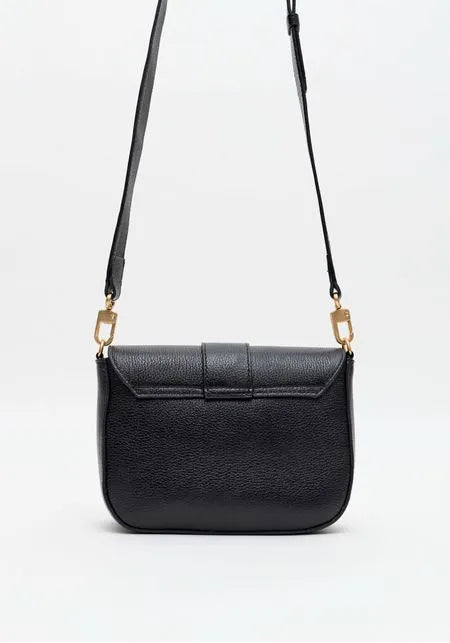 Bolsa Crossbody Couro Com Maxi Fivela