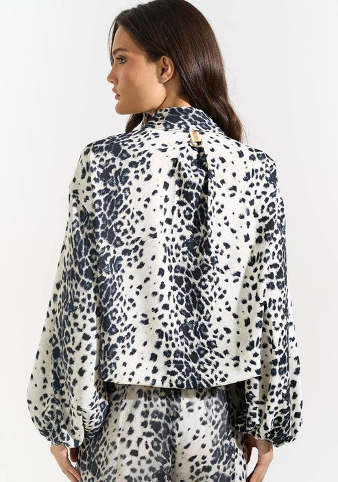 Camisa Estampada Over Cropped - White Tiger