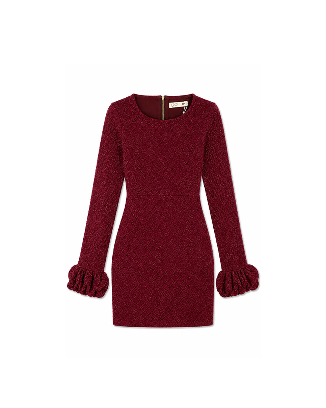 Vestido Curto Vinho Lurex Wine