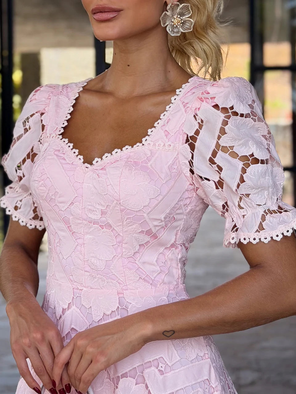 Vestido Midi de Renda Bella di Rosa