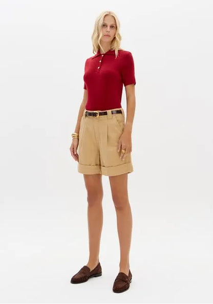 Bermuda Sarja Comfort Cintura Média