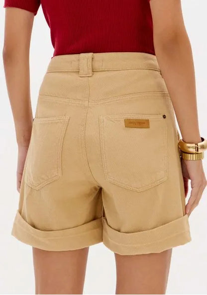 Bermuda Sarja Comfort Cintura Média