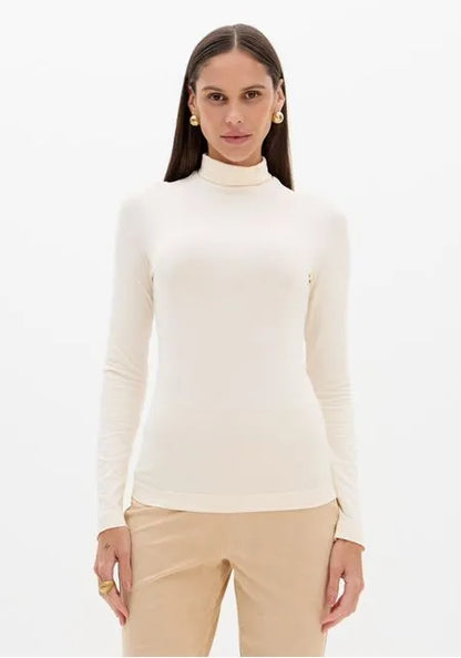 Blusa LP Gola Alta Com Manga Longa