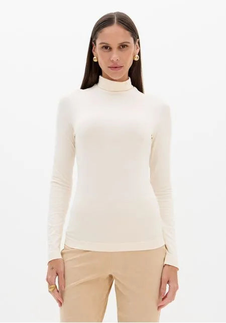 Blusa LP Gola Alta Com Manga Longa