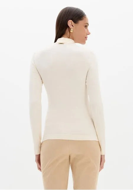 Blusa LP Gola Alta Com Manga Longa