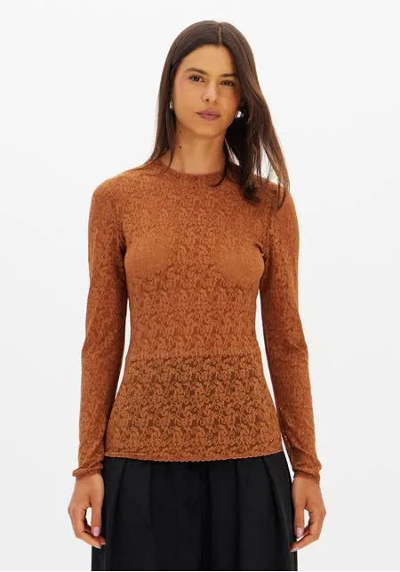 Blusa Manga Longa De Renda