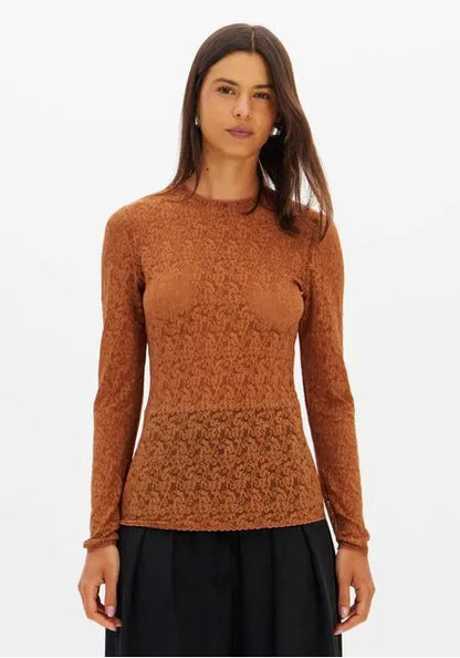 Blusa Manga Longa De Renda