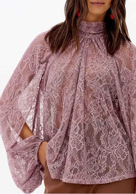 Blusa Manga Longa De Renda