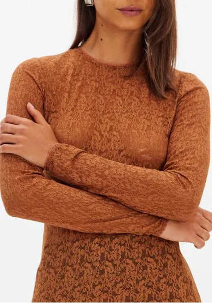 Blusa Manga Longa De Renda