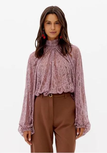 Blusa Manga Longa De Renda