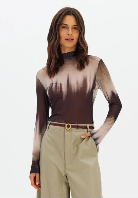 Blusa Manga Longa Gola Alta