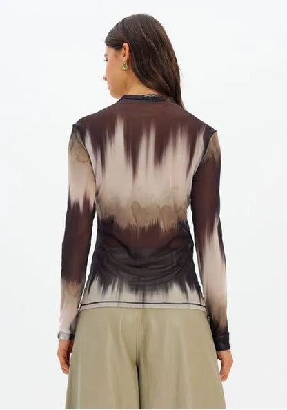 Blusa Manga Longa Gola Alta