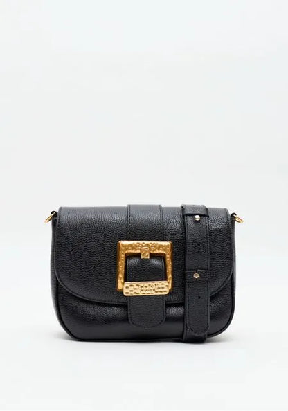 Bolsa Crossbody Couro Com Maxi Fivela