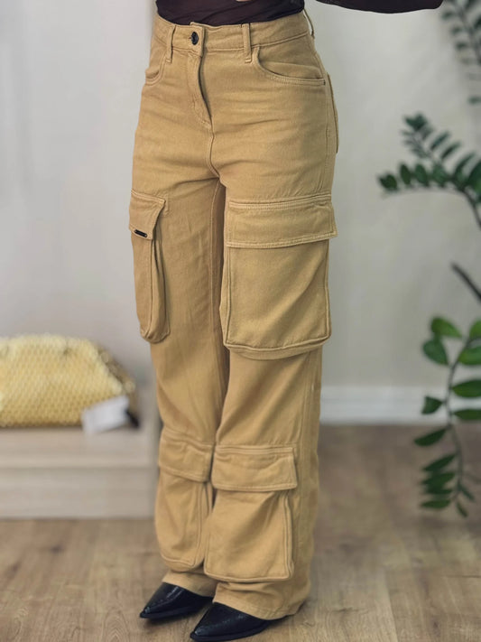 CALÇA SARJA FULL LENGHT HIGH