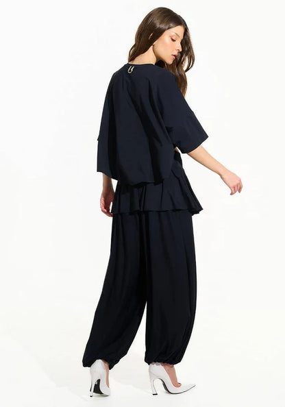 Calça Aladim Peplum - Preto