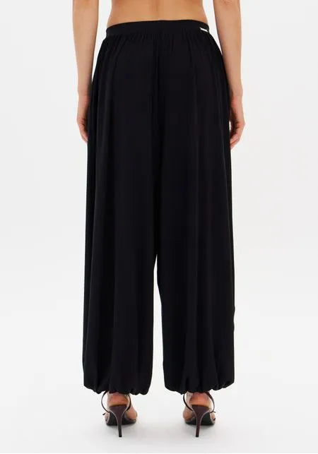 Calça Balloon Cintura Alta De Malha Leve
