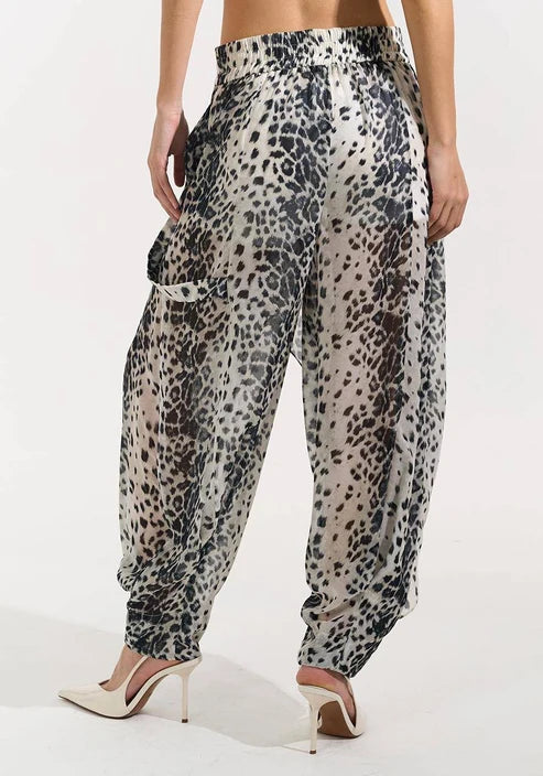 Calça Estampada Com Sopreposição - White Tiger