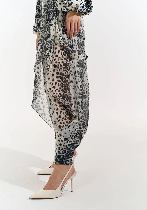 Calça Estampada Com Sopreposição - White Tiger