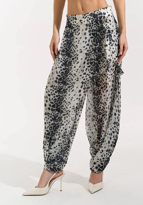 Calça Estampada Com Sopreposição - White Tiger
