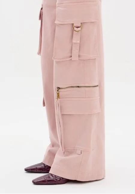 Calça Relaxed Sarja Com Bolsos Cargo