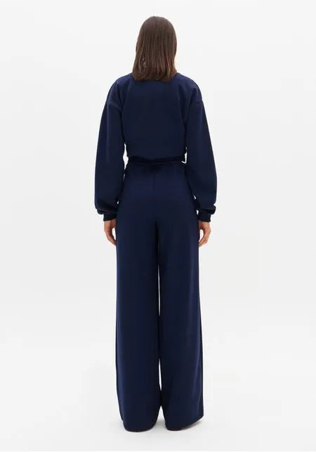 Calça Wide Leg Cintura Média