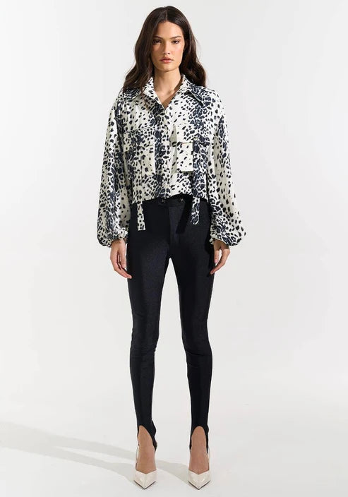 Camisa Estampada Over Cropped - White Tiger