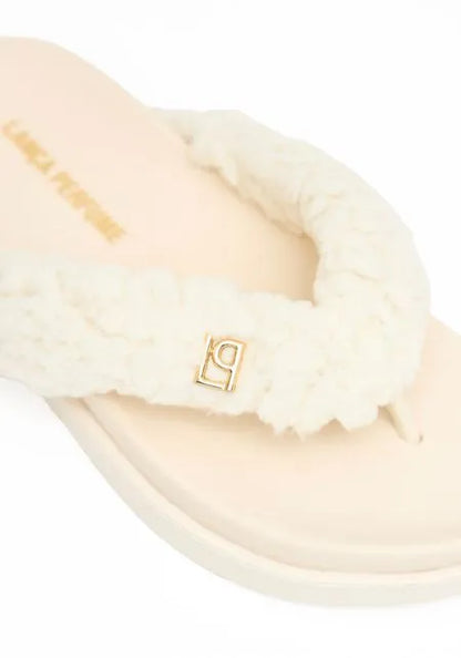 Chinelo De Pelos Com Logo