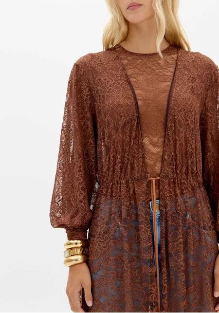 Kaftan Alongado De Renda