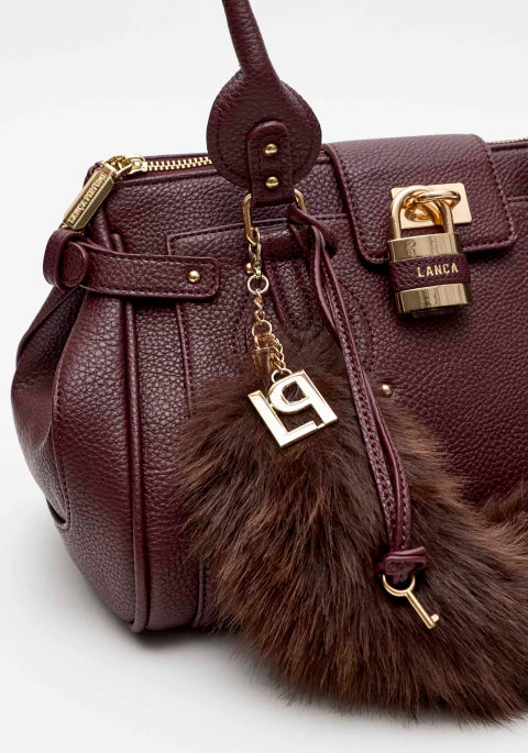 Bolsa LP Shoulder com enfeite cadeado
