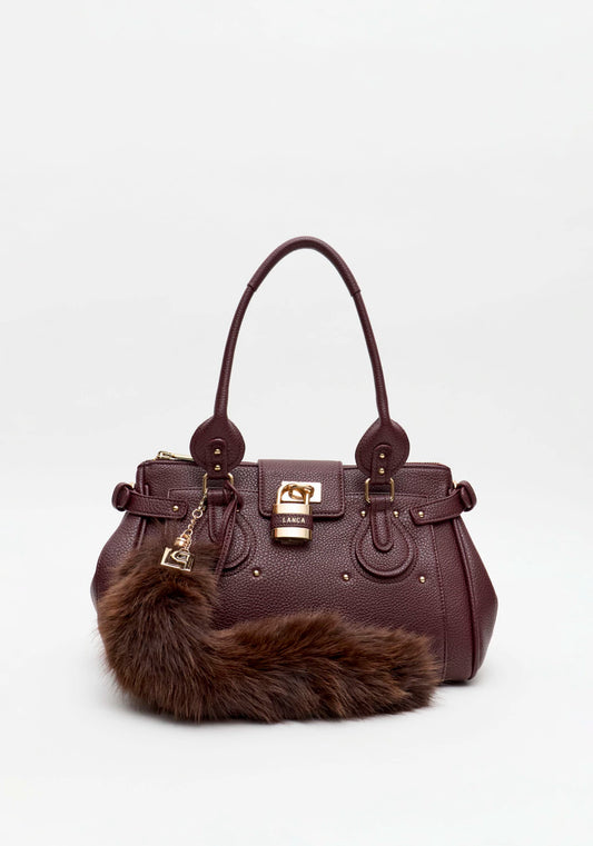Bolsa LP Shoulder com enfeite cadeado