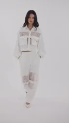Camisa Manga Longa Com Renda - Off White
