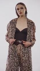 Calça Slouchy Animal Print - Animal Print Choco