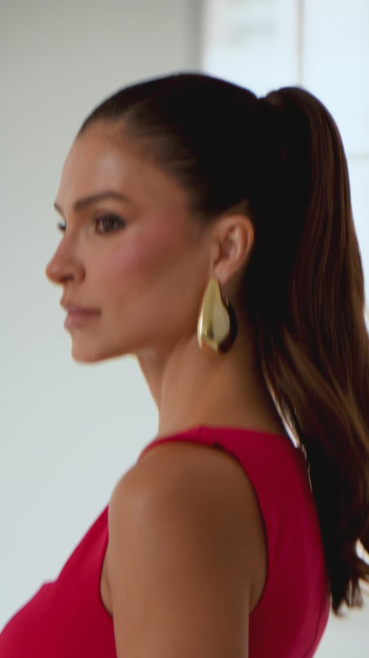 Conjunto Secretos Midi em Crepe Vermelho