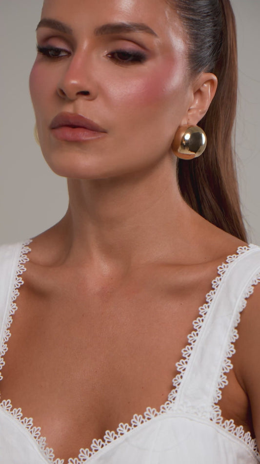 Conjunto Casablanca Midi em Cambraia Bordada Off-white